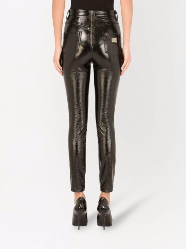 Dolce & Gabbana  coated lace-up skinny trousers - Image 4