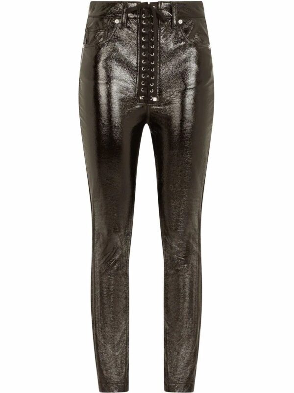 Dolce & Gabbana  coated lace-up skinny trousers