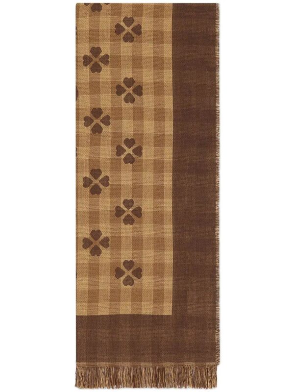 Gucci  fringed cotton-jacquard scarf