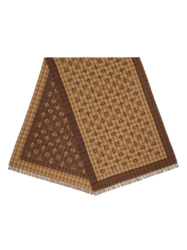 Gucci  fringed cotton-jacquard scarf - Image 2