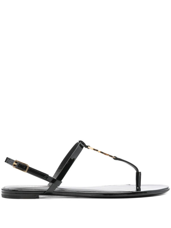 Saint Laurent  Cassandra logo plaque sandals