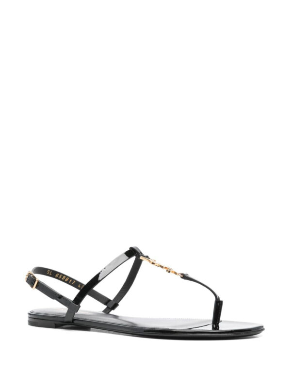 Saint Laurent  Cassandra logo plaque sandals - Image 2