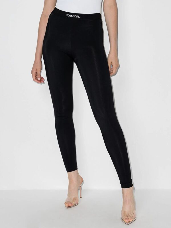 TOM FORD  logo-waistband leggings - Image 2