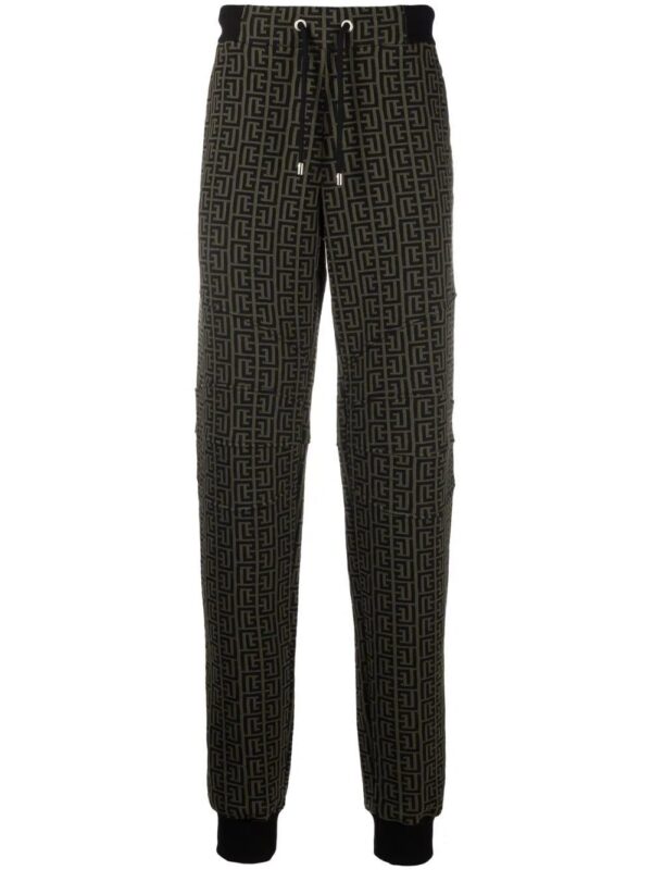 Balmain  monogram-print track pants