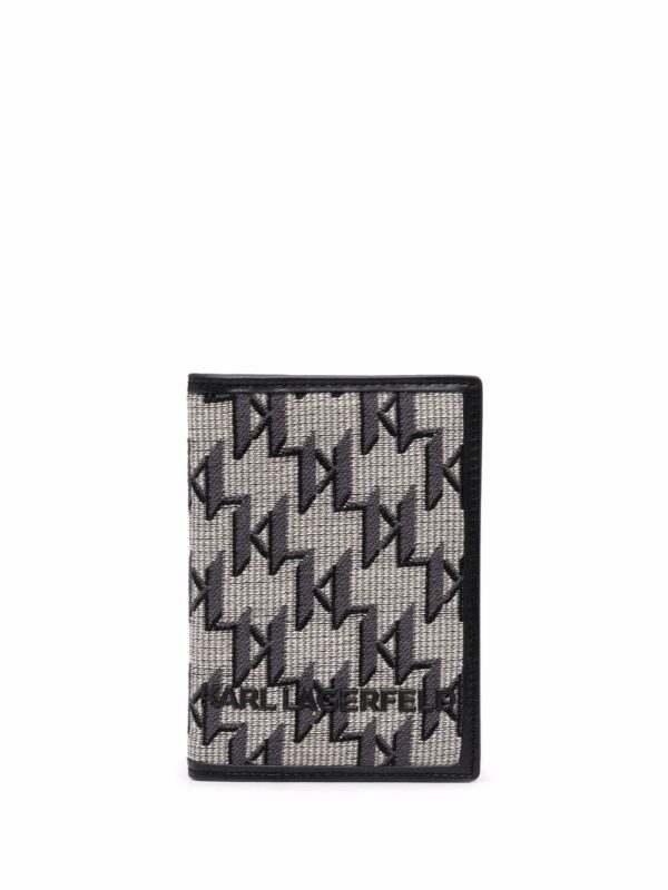 Karl Lagerfeld  K/Monogram jacquard passport case