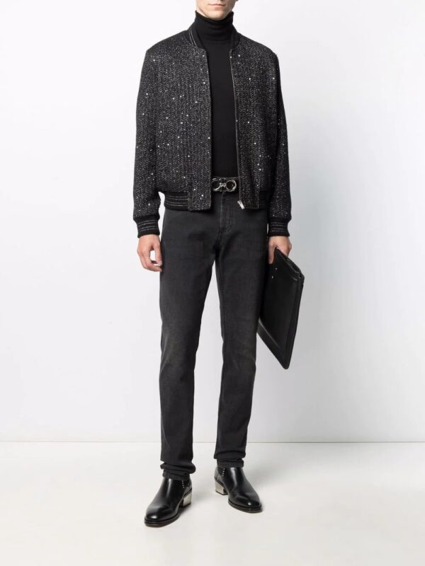 Alexander McQueen  logo-embroidered straight-leg jeans - Image 2