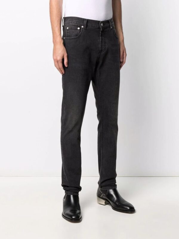 Alexander McQueen  logo-embroidered straight-leg jeans - Image 3