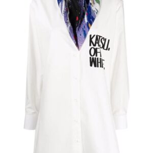 Off-White  x KATSU bandana-detail logo-print shirt dress