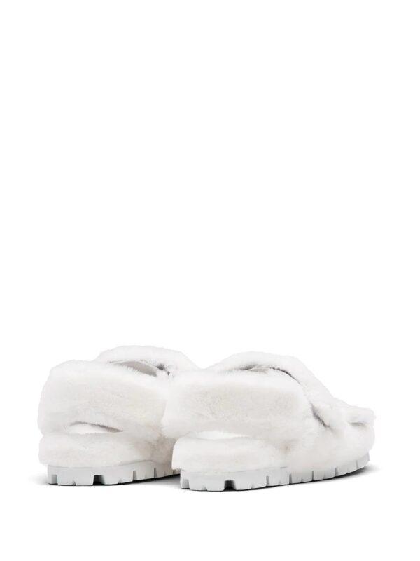 Prada  logo-patch textured sandals - Image 3
