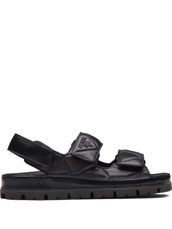 Prada  logo-strap chunky sandals