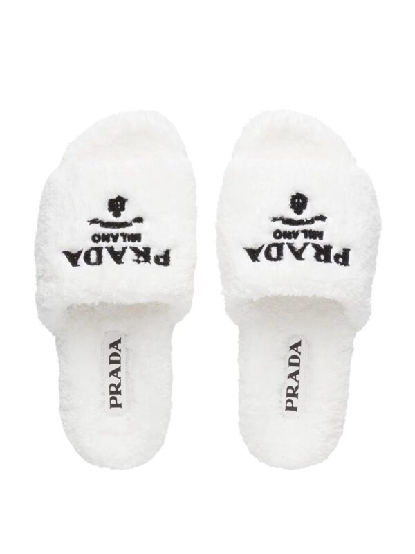Prada  logo-embroidered slippers - Image 4