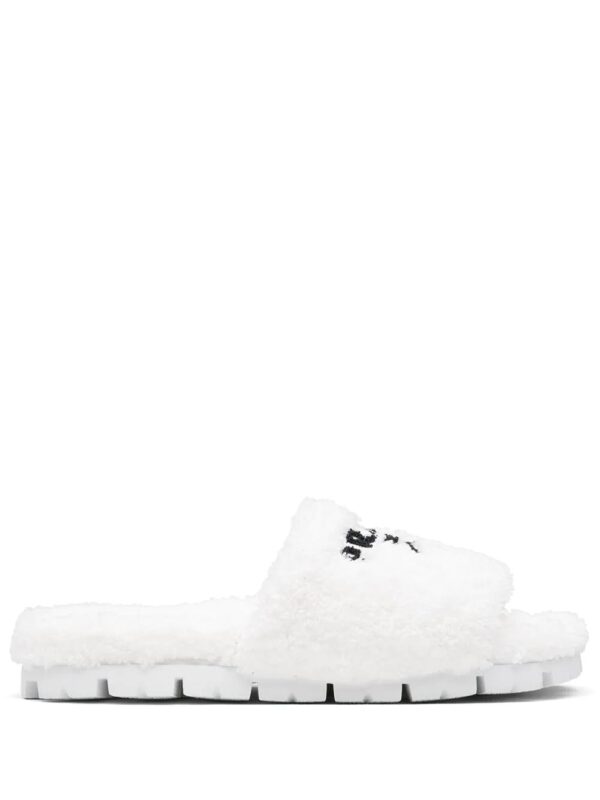 Prada  logo-embroidered slippers