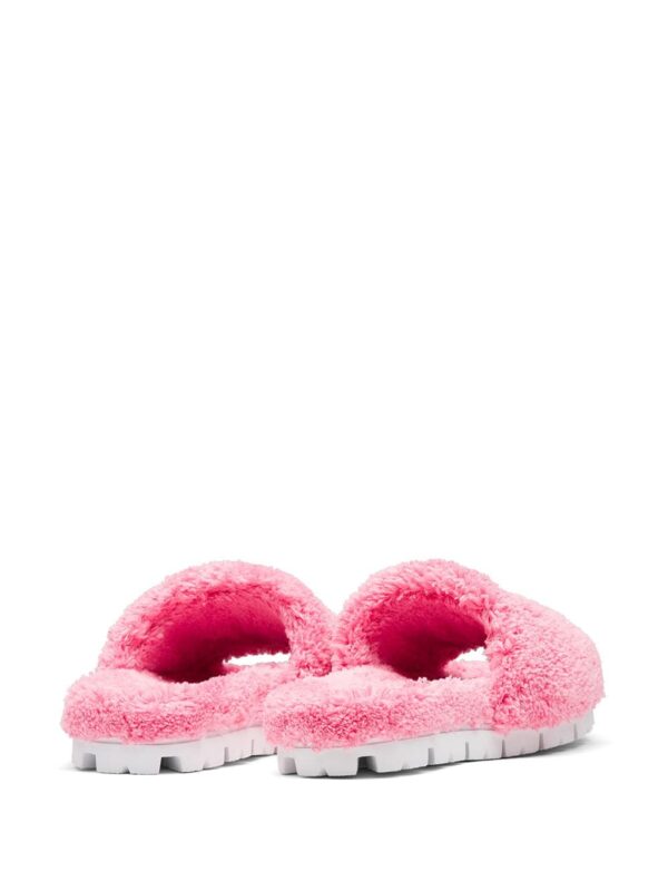 Prada  logo-embroidered terry cloth slides - Image 3