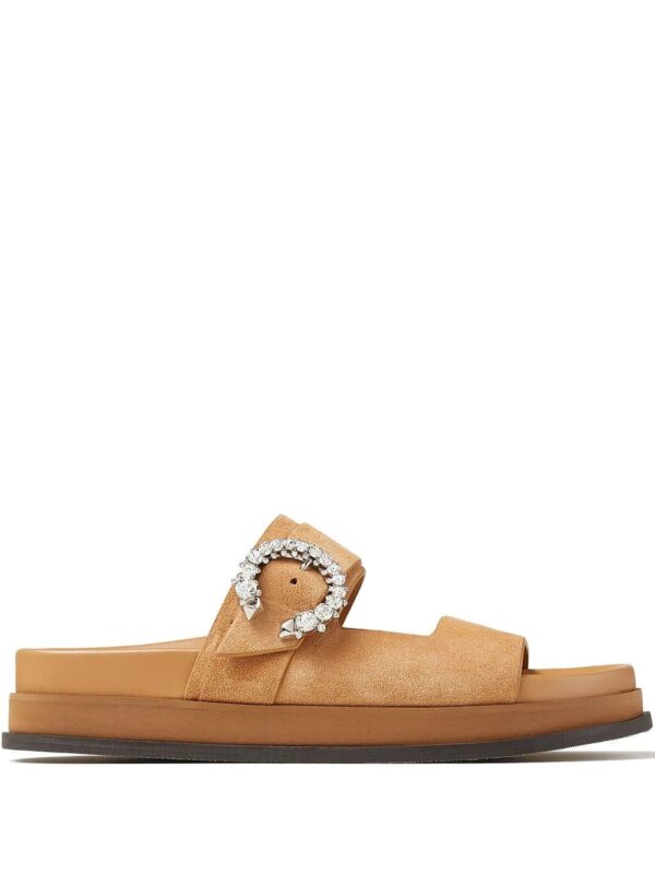 Jimmy choo  Marga buckle-detail flat sandals