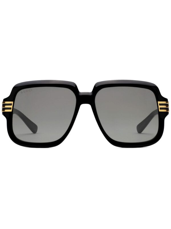 Gucci Eyewear logo print oversized-frame sunglasses