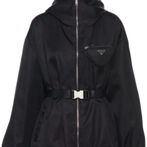 Prada  Re-Nylon pouch-detail hooded jacket