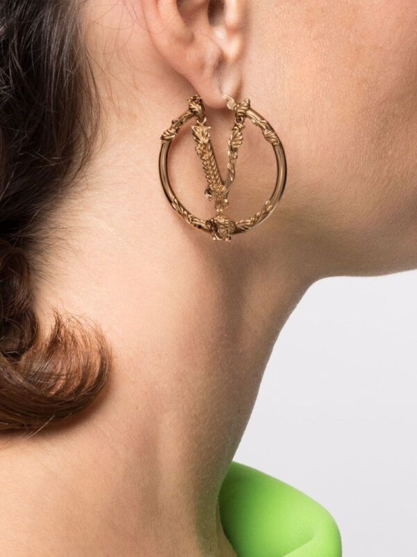 Versace  Virtus hoop earrings - Image 2