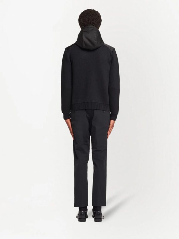 Prada  logo-plaque hooded jacket - Image 4