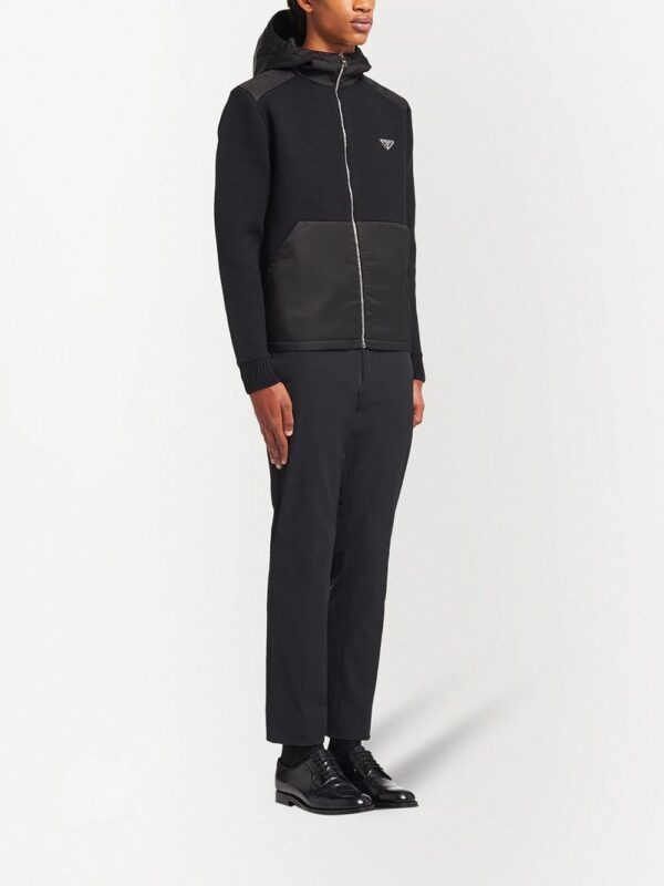 Prada  logo-plaque hooded jacket - Image 3