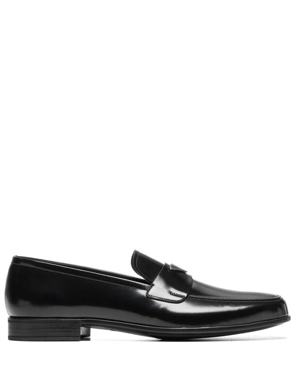 Prada  triangle-logo brushed loafers