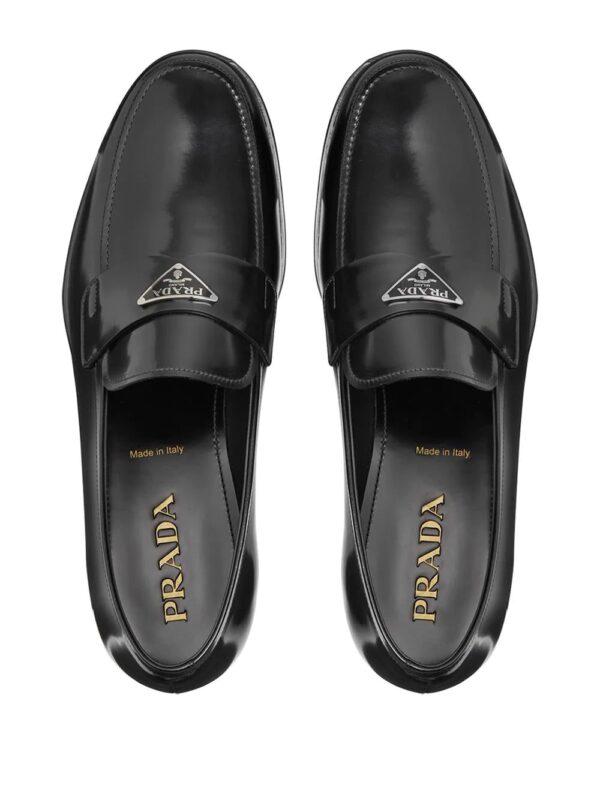 Prada  triangle-logo brushed loafers - Image 4