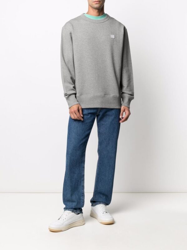 Acne Studios face-patch crew neck sweatshirt - Image 2