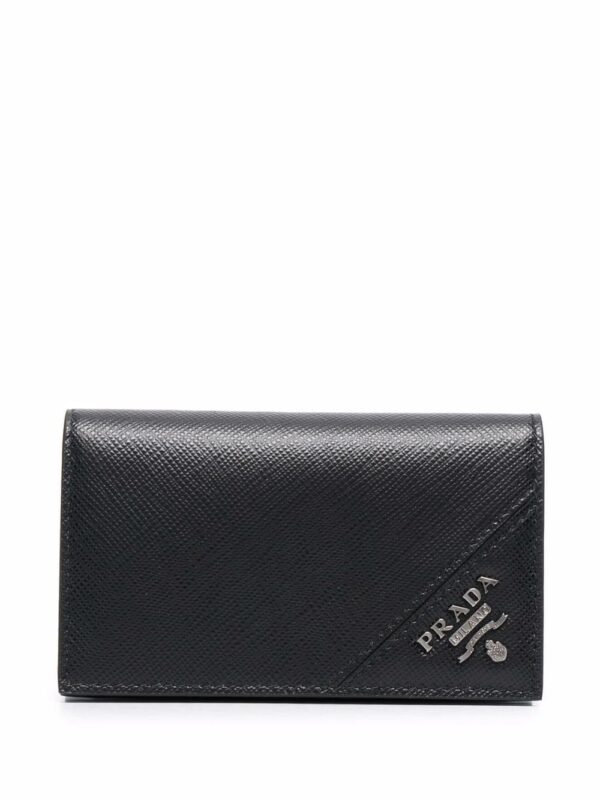 Prada logo plaque cardholder