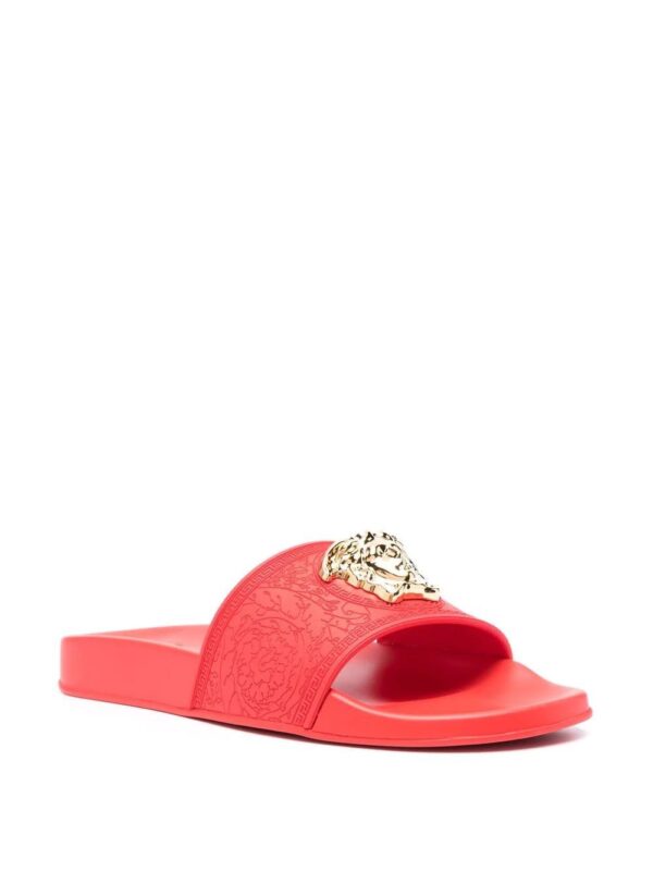 Versace  Medusa-head plaque open-toe slides - Image 2
