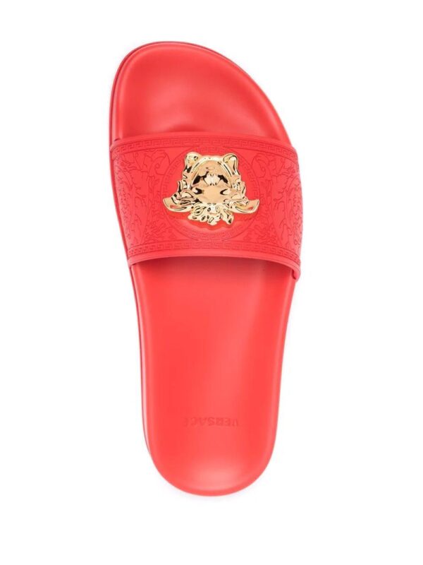 Versace  Medusa-head plaque open-toe slides - Image 4