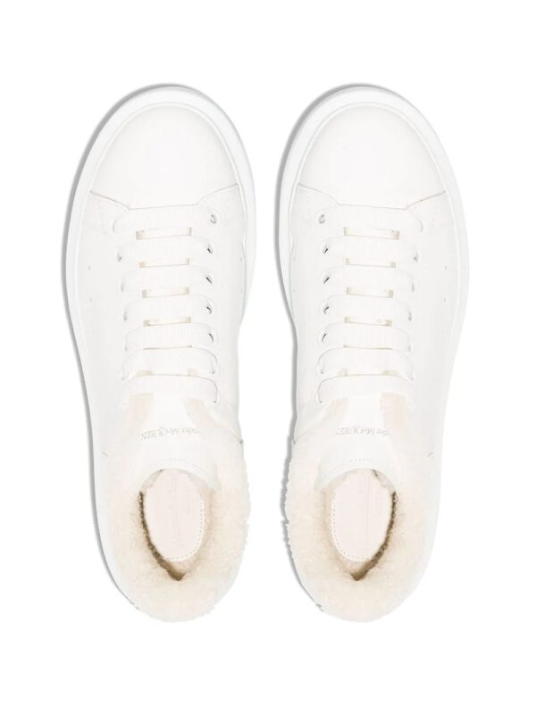 Alexander McQueen  Oversized shearling-lining sneakers - Image 4