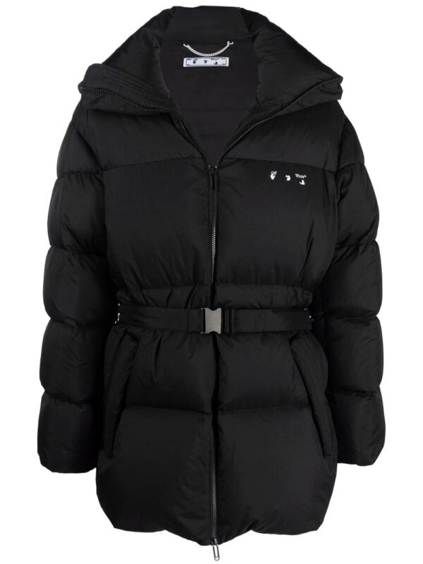 Off-White  Hands Off belted puffer down jacket