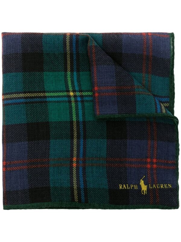 Polo Ralph Lauren  wool tartan pocket square.