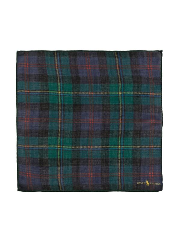 Polo Ralph Lauren  wool tartan pocket square. - Image 2