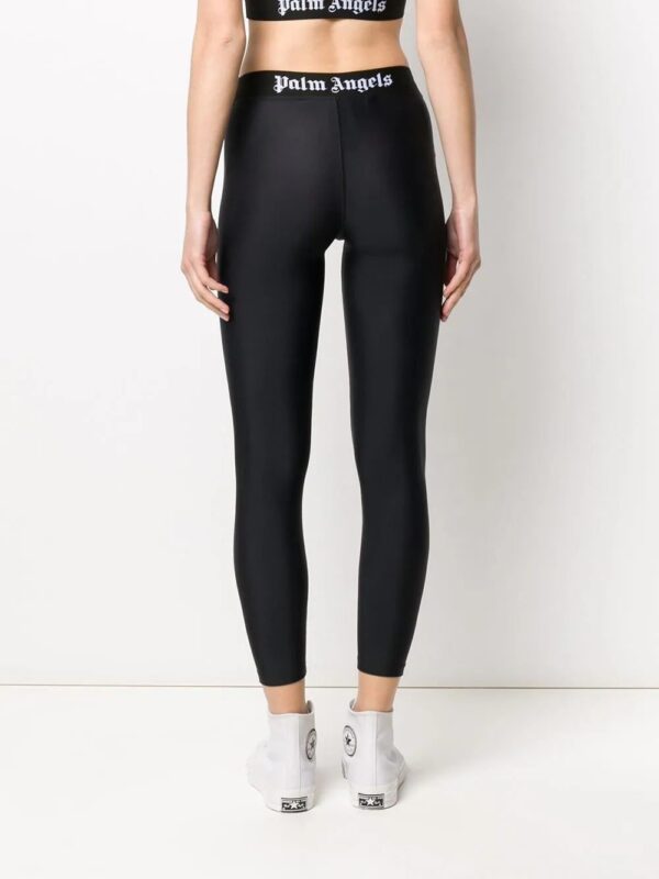 Palm Angels  logo-waistband cropped legging - Image 4