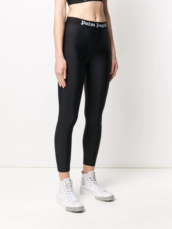 Palm Angels  logo-waistband cropped legging - Image 3
