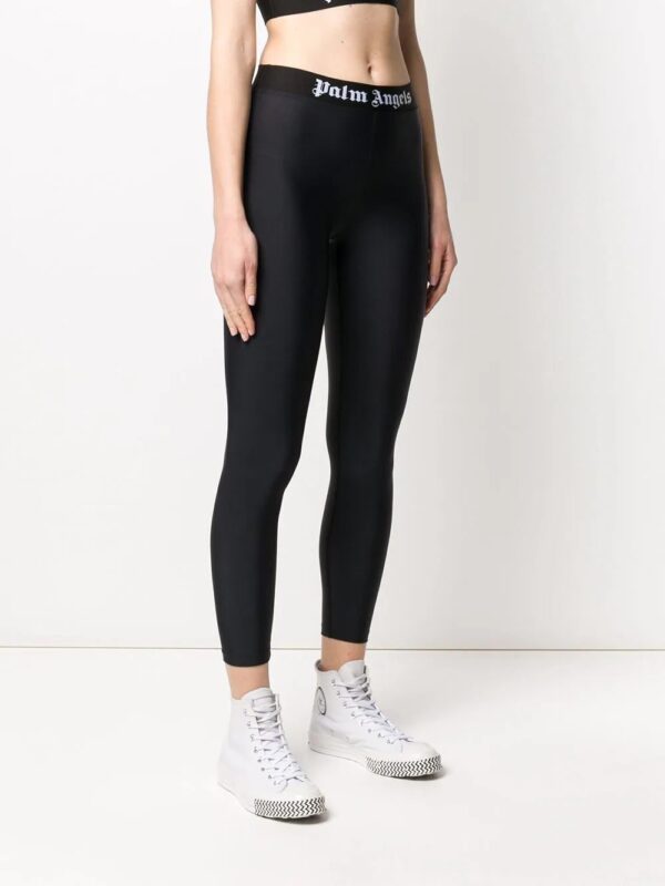 Palm Angels  logo-waistband cropped legging - Image 3