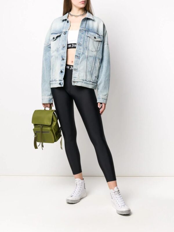 Palm Angels  logo-waistband cropped legging - Image 2