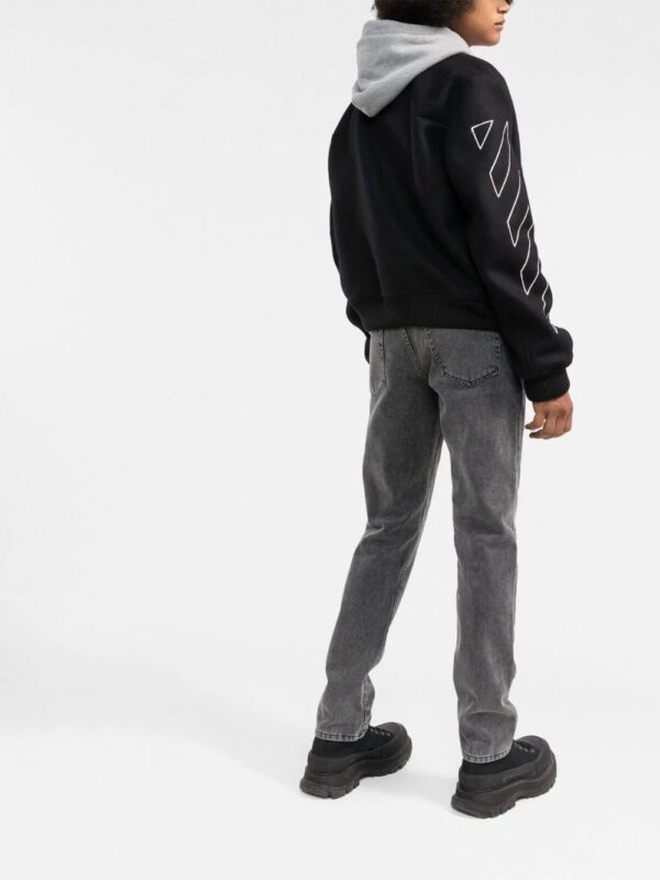Off-White  diagonal stripe varsity bomber jacket - Image 4