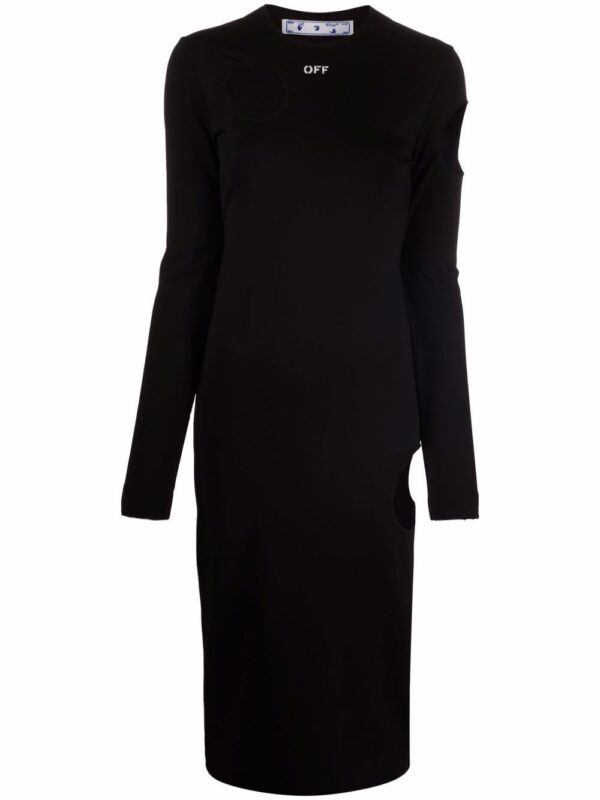 Off-White Meteor logo knitted dress
