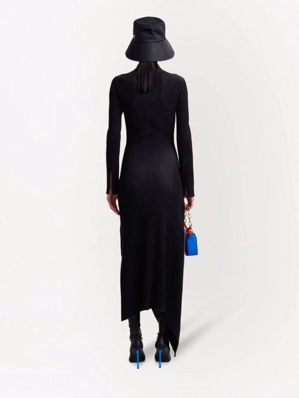 Off-White  ribbed-knit asymmetric dress - Image 4