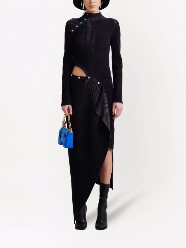 Off-White  ribbed-knit asymmetric dress - Image 2