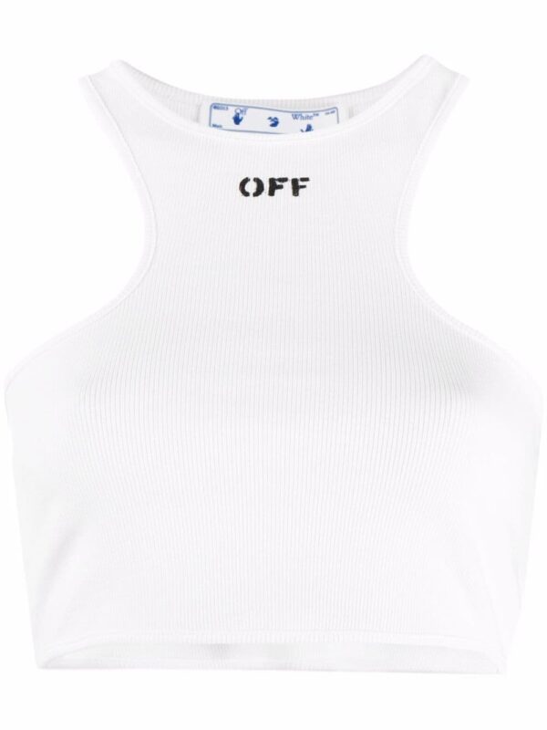 Off-White  ribbed logo-print vest