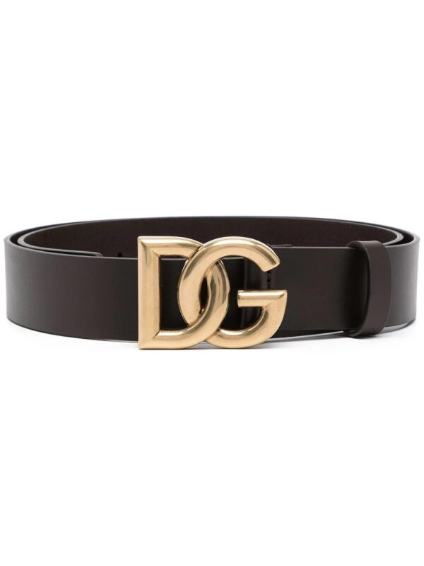 Dolce & Gabbana  logo-buckle leather belt