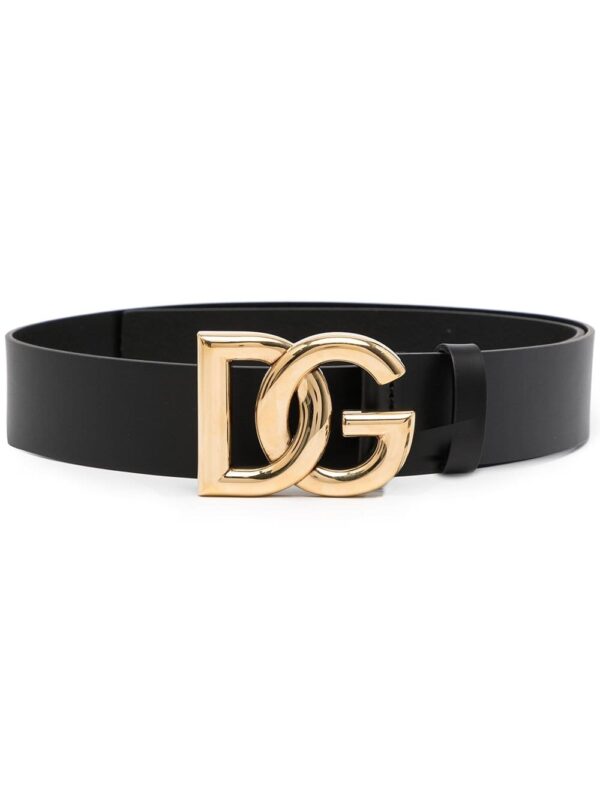 Louis Vuitton logo-plaque leather belt
