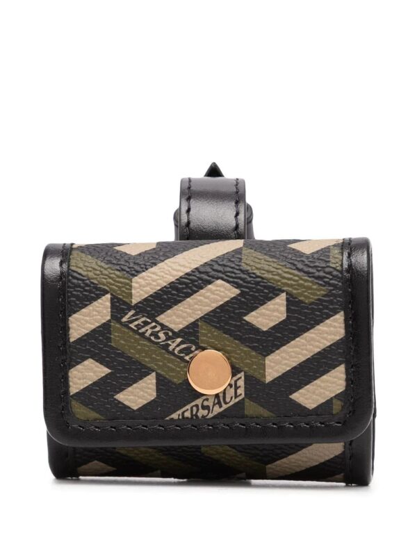 Versace  Greca-print buckle-fastening wallet