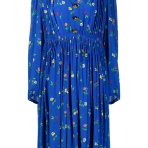 Balenciaga  Oversized floral-print silk dress