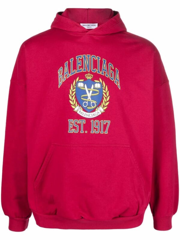 Balenciaga  College logo-print oversized hoodie