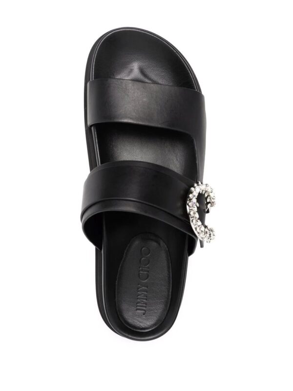Jimmy Choo  Marga crystal-embellished open-toe slides - Image 4