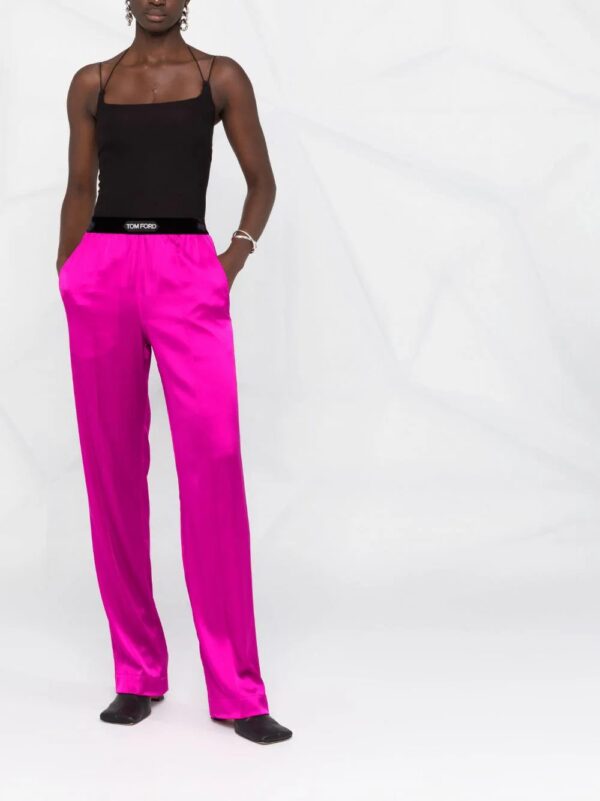 TOM FORD  logo-patch straight-leg trousers - Image 2