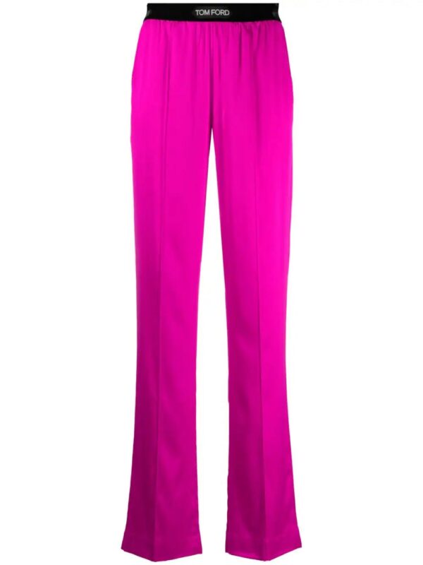 TOM FORD  logo-patch straight-leg trousers